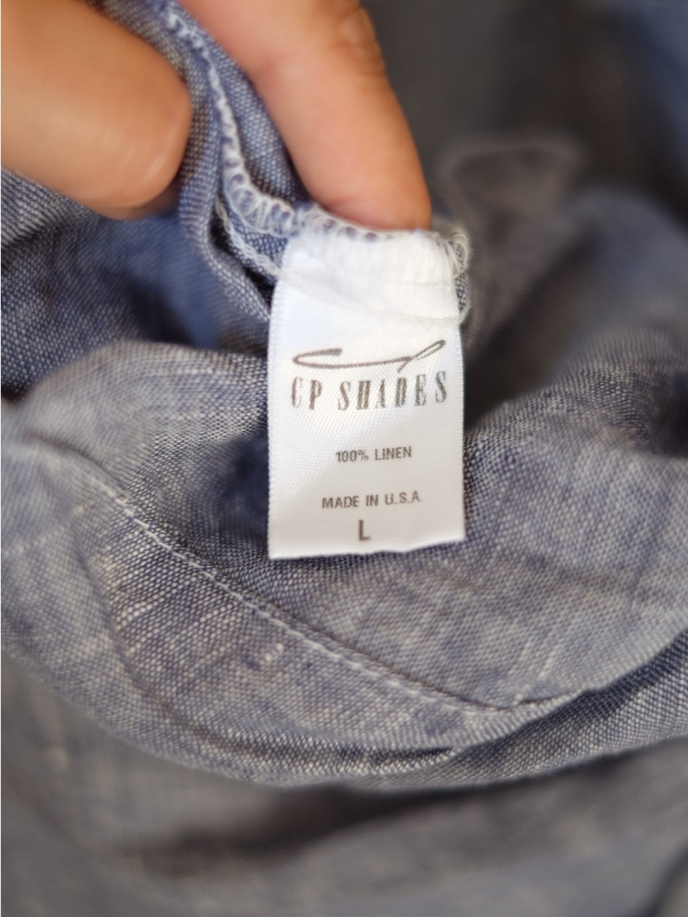 NWT CP Shades Linen Blue Chambray Teton Tunic Shirt